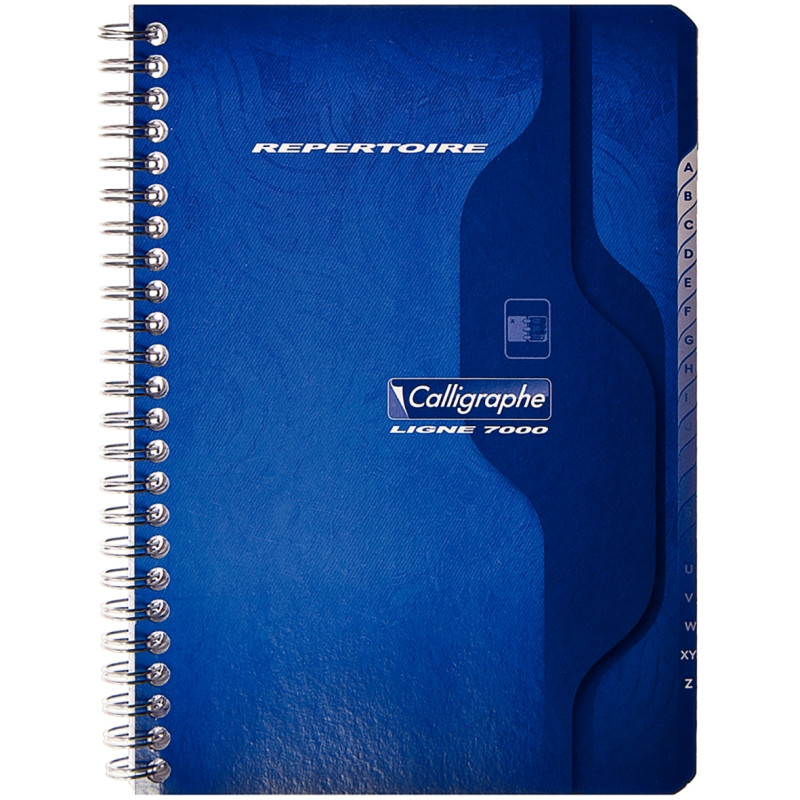 Répertoire à reliure intégrale 180 pages, format A5, quadrillé 5x5, pa