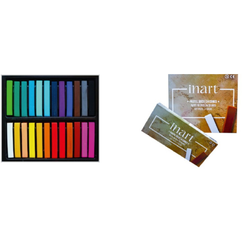 Set Pastels secs 12 ou 24 x 12 ml couleurs assorties - Inart - Set de