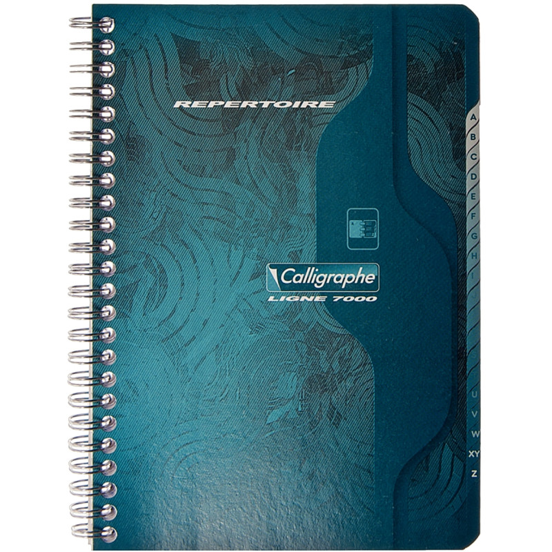 Répertoire à reliure intégrale 180 pages, format A5, quadrillé 5x5, pa