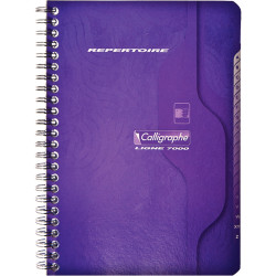 Répertoire à reliure intégrale 180 pages, format A5, quadrillé 5x5, pa