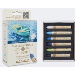 Boîte de 6 pastels à l'huile Sennelier couleurs Paysage marin