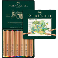 Boîte métal de 24 crayons pastels Pitt