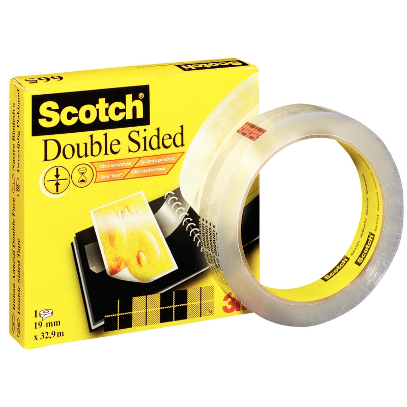 Rouleau adhésif double face 19mmx33m