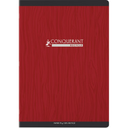 Piqûre 96 pages CONQUERANT RECYCLE, format A4, seyès, papier 70g