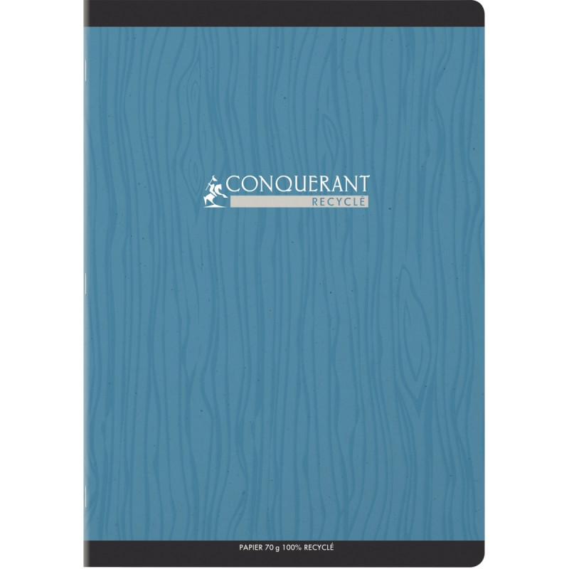 Piqûre 96 pages CONQUERANT RECYCLE, format A4, seyès, papier 70g