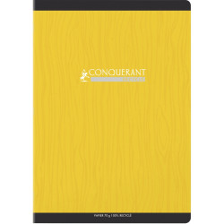 Piqûre 96 pages CONQUERANT RECYCLE, format A4, seyès, papier 70g