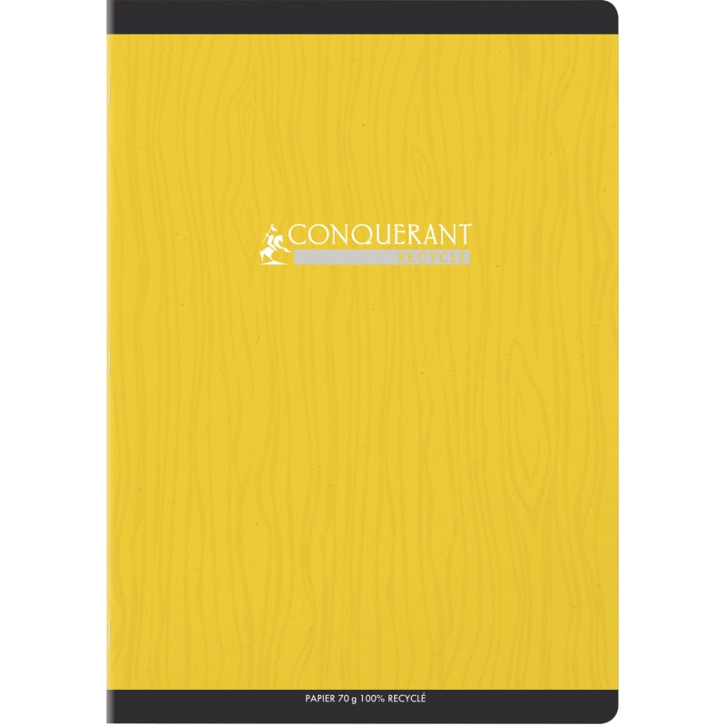 Piqûre 96 pages CONQUERANT RECYCLE, format A4, seyès, papier 70g