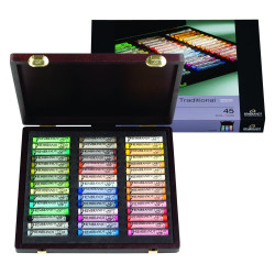 Boîtes et coffrets pastel sec extra-fin - Coffret bois 30 demi pastels