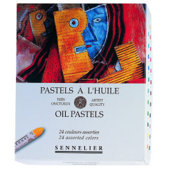 Boîte 24 pastels à l'huile universels