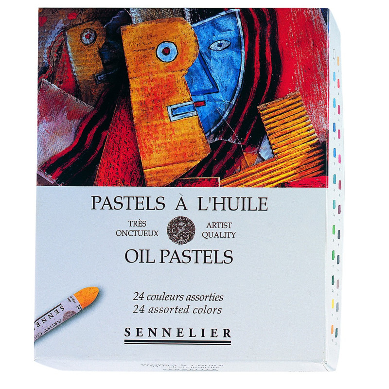 Boîte 24 pastels à l'huile universels