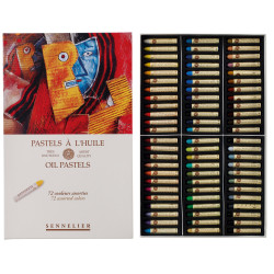 Boîte 72 pastels à l'huile universels