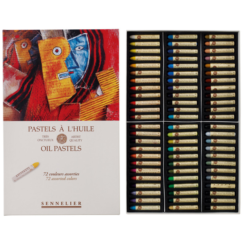Boîte 72 pastels à l'huile universels