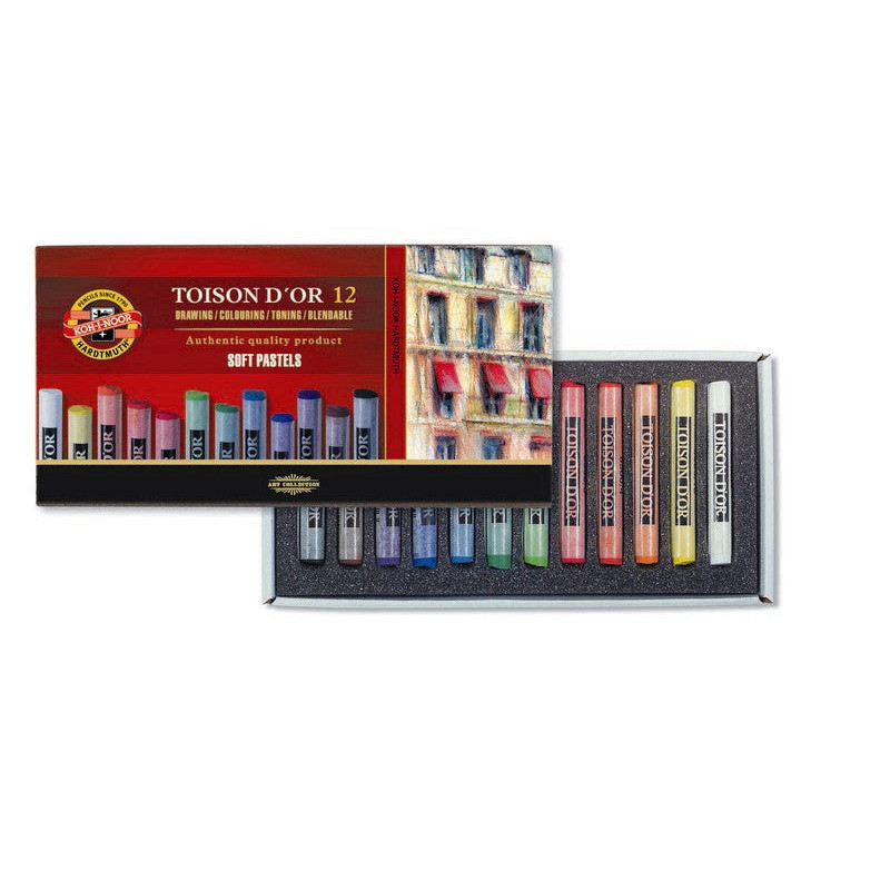 Etui de 12 pastels ronds Ø9 mm