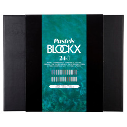 Pastel Blockx - Etui de 24 pastels tons gris assortis