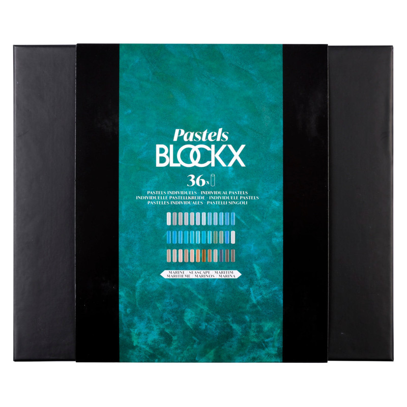 Pastel Blockx - Coffret de 36 pastels marine