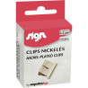 Boîte de 50 clips chromés 6mm
