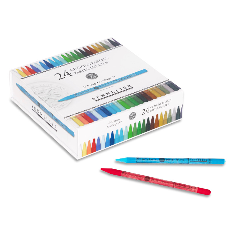 Boîte de 24 crayons pastel Set Paysage