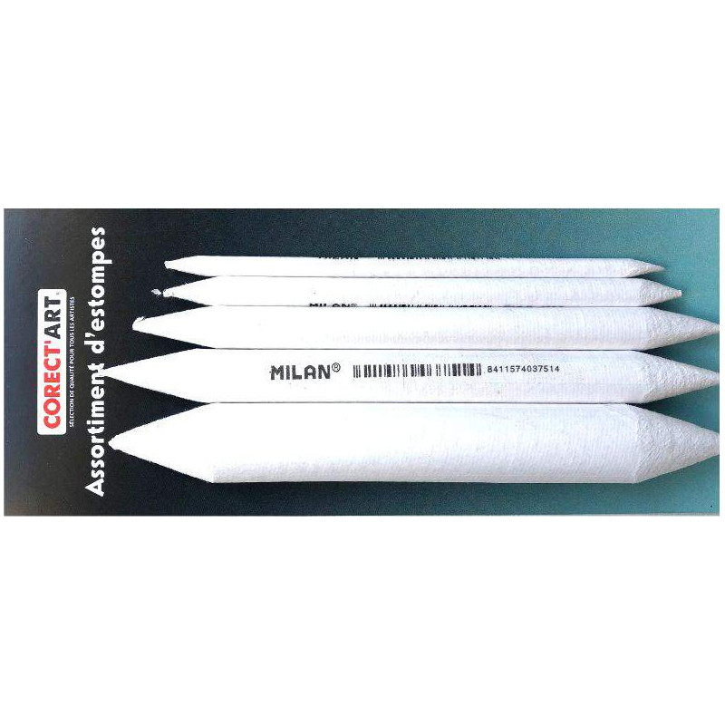 Pochette de 5 estompes souples assorties