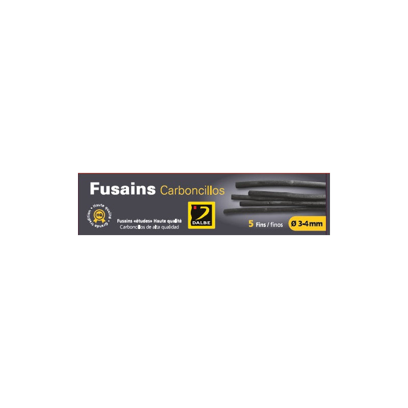 Boîte de 5 fusains fins de haute qualité