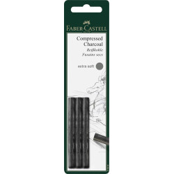 Sticks fusains reconstitués Pitt monochrome - Extra-tendre