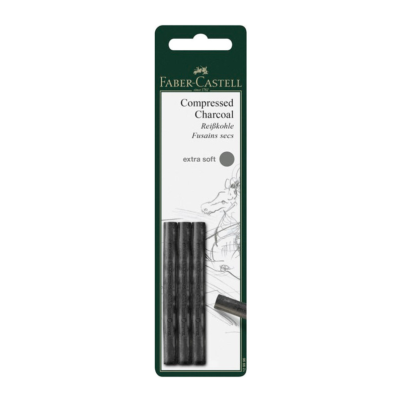 Sticks fusains reconstitués Pitt monochrome - Moyen