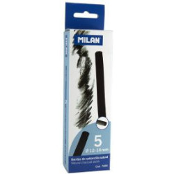 Etui de 5 fusains naturels ronds 12-14mm Milan