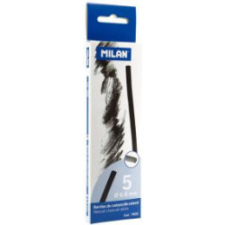 Etui de 5 fusains naturels ronds 6-8mm