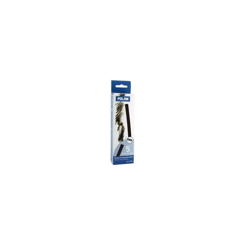 Etui de 5 fusains naturels ronds 9-11mm