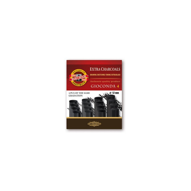 Fusain compressé HB Ø12 mm n°4 dur à l'unité