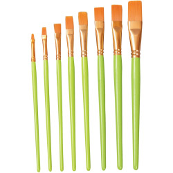 Sachet de 10 pinceaux synthétique plats n°10