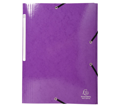 Chemise à élastiques 3 rabats Maxi capacity carte lustrée pelliculée 425gm2 Iderama A4