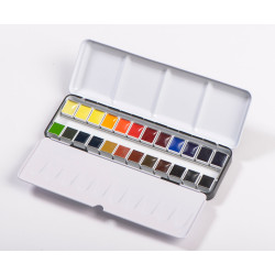 Aquarelle Extra-fine Blockx - Boîte métal 24 1/2 godets
