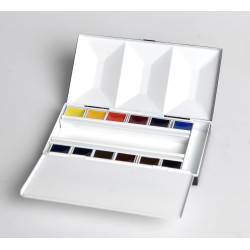 Peinture aquarelle Extra-fine Blockx - Boîte métal bijou 12 1/2 godets