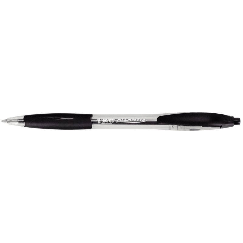 Boîte de 12 stylos Atlantis rétractable noirs