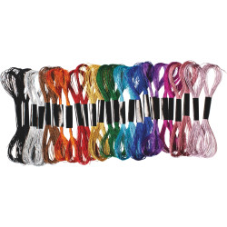 Sachet de 26 écheveaux pour bracelets brésiliens métallisés