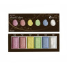 Boîte de 6 godets assortis Aquarelle GANSAÏ teintes perlées