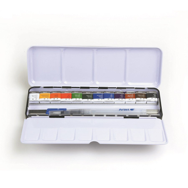 Boîte Aquarelle Fine Start 12 1/2 godets