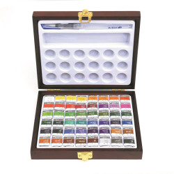 Coffret bois peinture aquarelle fine Start 48 1/2 godets