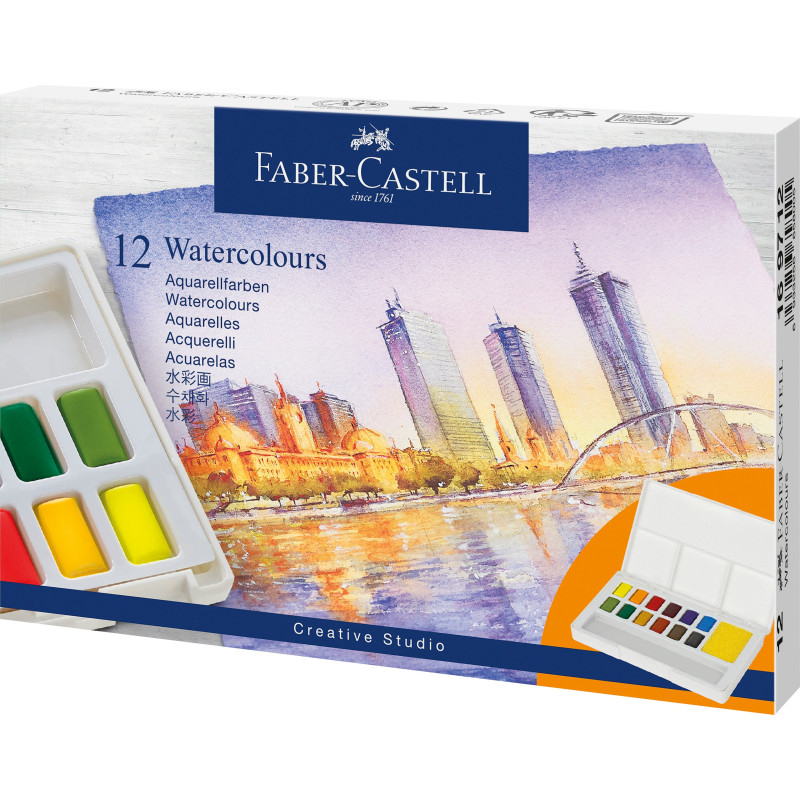Boîte de Peinture Aquarelle extra-fine 12 demi-godets