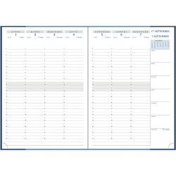 Agenda semainier Vérone 21x29,5cm bleu marine