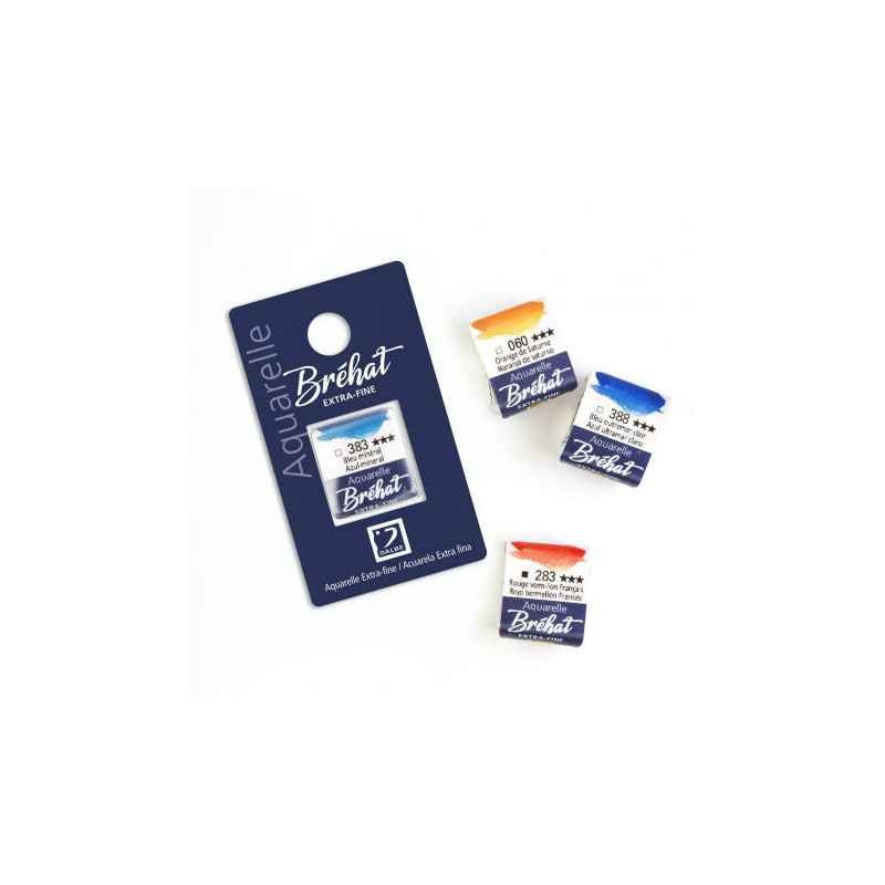 Peinture aquarelle extra-fine Bréhat demi-godet - n°187 Rose opéra S1
