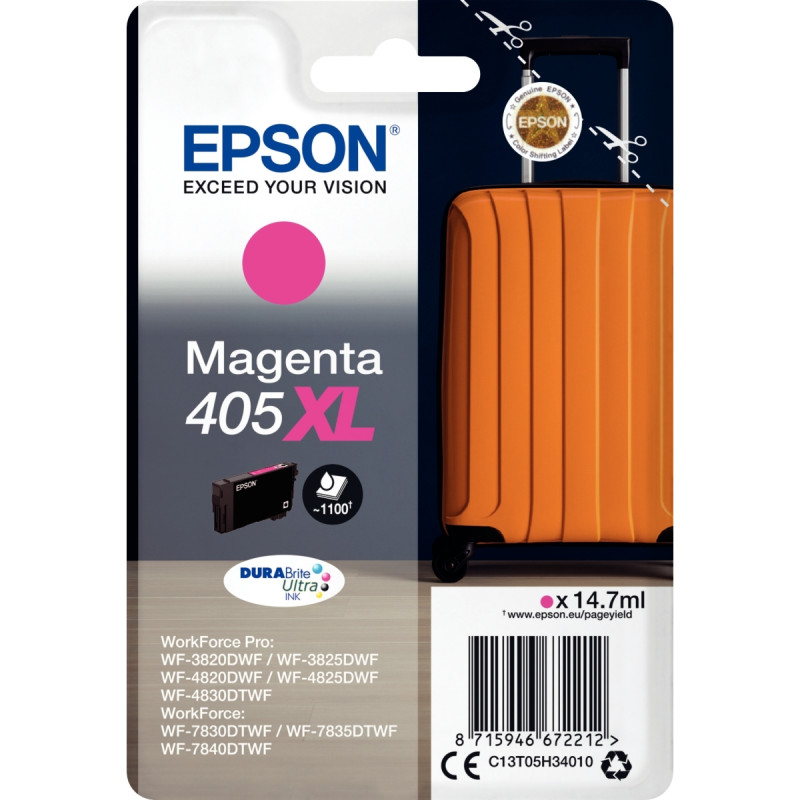 Epson VALISE / 405XL cartouche jet d'encre magenta haute capacité auth