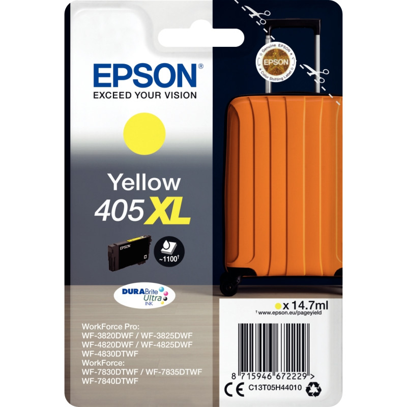 Epson VALISE / 405XL cartouche jet d'encre jaune haute capacité authen