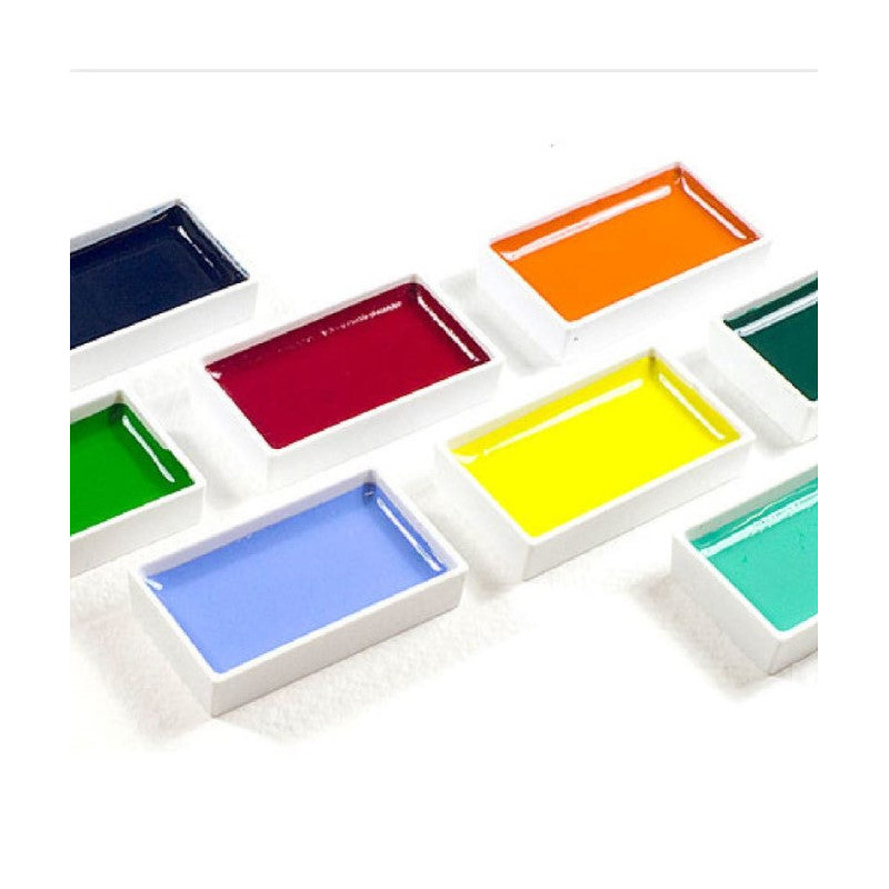Peinture d'aquarelle GANSAI - Godet - 100 couleurs - 072 Marron