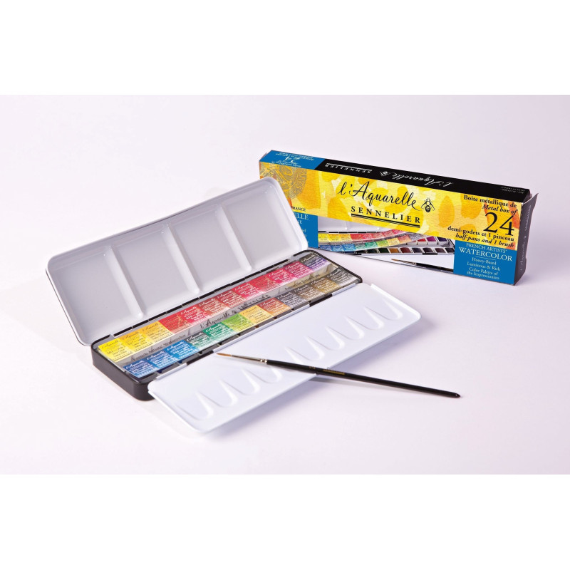 Peinture aquarelle au miel - 24 1/2g + 1 pinceau