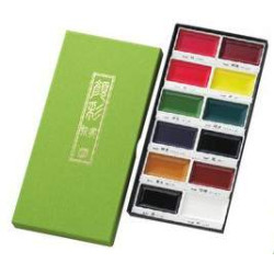 Boîte de 12 godets assortis Aquarelle GANSAÏ