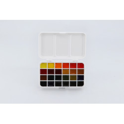 Set pocket plastique Aquarelle 24 couleurs assorties Corect'Art
