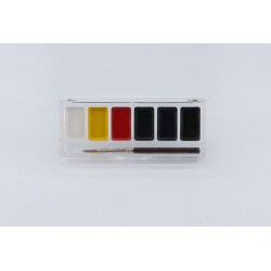 Set pocket plastique Aquarelle 6 couleurs assorties + pinceau Corect'A