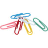 Boîte de 100 trombones 25mm bout chevron coloris assortis