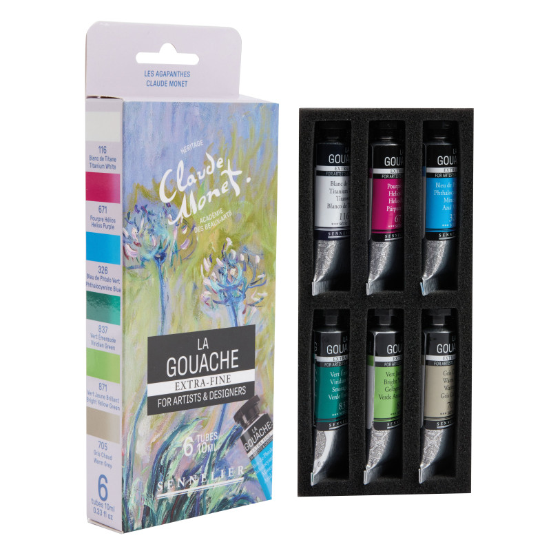 Etui Gouache Extra-Fine 6 X 10ml MONET